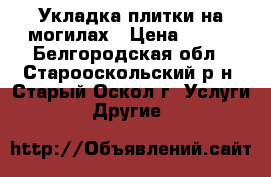 Укладка плитки на могилах › Цена ­ 700 - Белгородская обл., Старооскольский р-н, Старый Оскол г. Услуги » Другие   